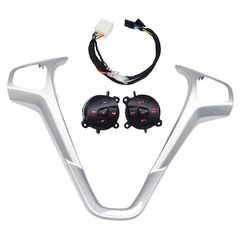 Ford Fiesta MK7 MK8 Escort Ecosport -auton LED-vakionopeudensäätimen painike ohjauspyörän koristekehyksellä Red