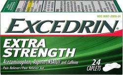 Excedrin Extra vahvuus kipu Reliever Aid Caplets, 24 Ea
