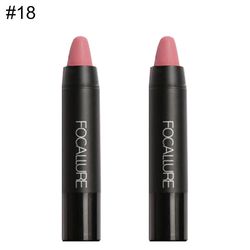 Focallure 2kpl Kestävä Non Sticky Vedenpitävä Matte Lip Gloss Huulipunameikki 18