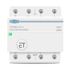 3 Fase 80a Din Rail Wifi Circuit Breaker Smart Switch fjernkontroll av Ewelink App For Mcb Timer