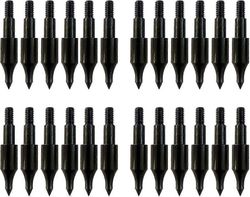 24 kpl teräksisiä jousiammuntanuolenkärkiä - harjoitusmaali- ja metsästysnuolenkärkiä