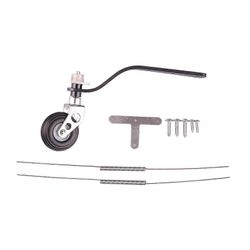 Hiilikuituinen laskutelineen takapyörän kokoonpano PU-renkaan DIY-osat RC-tasolle 26CC Musta