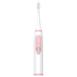 Sonic elektrisk tannbørste for menn kvinner voksne barn ikke-oppladbar myk bust A02 Rosa