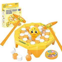 Mini Ice Breaking spill For Kid Toy Penguin Trap Break Ice Interaktivt brettspill med Hammer Foreldre-barn Party Ice Breaking Set yellow