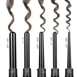 Hair Curler 6 I 1 Curling Wand Hair Iron Set 5 Udskiftelig Tønde Hair Waver Wave Elektriske Hårkrømpere