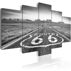 Artgeist Tavla - Route 66 - black and white 200x100