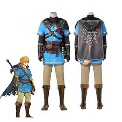 Spil Legend Link Cosplay For Voksne Børn Tårer Af Riget Kostume Fuldt sæt Mand Halloween Karneval Kostume Med paryk L