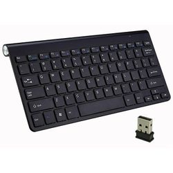 trådløst tastatur, mini USB, ergonomisk, stille, gummi for PC, bærbar PC, TV, datamaskin