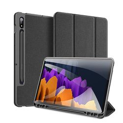 Gangxun Case til Samsung Galaxy Tab S7 11" Ultra Thin Smart Leather Cover Case with Pencil Holder &auto Wake Up/sleep - Black