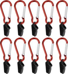 Augro 10kpl telttapidike karabiini muovinen markiisipidike pressu karabiini tuulenpitävä telttalukkokahva raskas pressupidike setti retkeilyretkelle