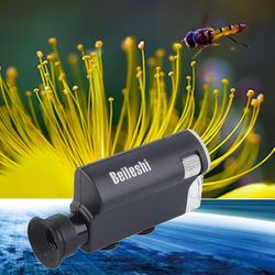 Pocket Mikroskop 200-240x tændt bærbar forstørrelsesglas Led Uv Light håndholdt