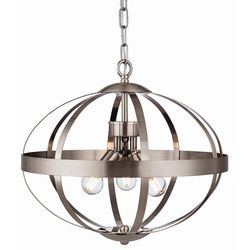 Firstlight Lighting Healey 3 Let Bur Loft Pendel børstet stål, E14