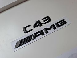 C43 Amg Mattamusta kirjain numero Takasaappas-merkki C-luokan Mercedes Matt -tunnus