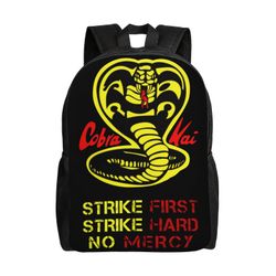 Cobra Kai -reput pojille tytöt, sarjakuva kannettava tietokone laukut kevyt kestävä reppu koululaukku teini-ikäisille ala-asteen yläkoulun kirjalau...