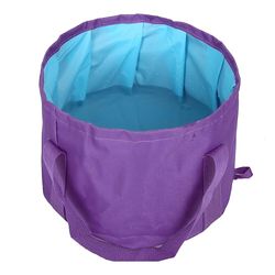 Camping Bucket 16l Sammenklappelig bærbar rejse Folding Water Container Håndvask Udendørs Camping Picnic Fiskeredskaber Lilla