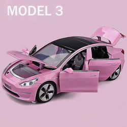 Jiay 1:32 Tesla Model X Model 3 Model S Model Y Alloy Car Model Diecasts Toy Car Sound And Light Lasten lelut lapsille Lahjat Boy Toy Malli 3 Vaale...