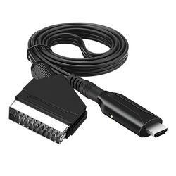 SCART to HDMI Converter Scart til HDMI-kabel - Scart til HDMI-adapter - Alt i én Scart til HDMI Audio Video Converter 1080p / 720p
