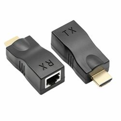 Hdmi extender Hdmi til Rj45 over kat 5e/6 netværk Lan Ethernet adapter 4k 1080p Ny Sort