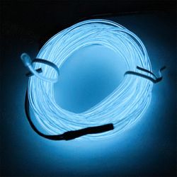 1m Colopful bil interiør atmosfære belysning LED Strip 5v DIY fleksibel El koldt lys linje rør med usb automatisk dekoration omgivende lampe Is blå