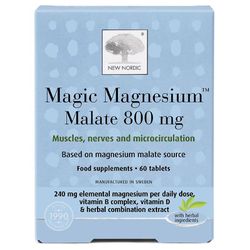 New Nordic Uusi Nordic Magic Magnesium Malate 800mg Tabs 60 (NLF174)