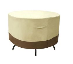 Yunshu 600D runde terrassemøbelbetræk Vandtæt udendørs bordstol sæt betræk beige 62*27.5inches