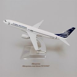16cm metalliseos Air Copa Airlines B737 lentokone malli Copa Boeing 737 Airways Diecast Air Plane Model w Stand Aircraft Lahjat