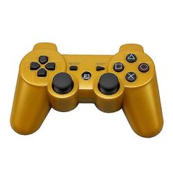 Langaton ohjain PS3: lle, langaton ohjain Double Shock -peliohjain 6-akselinen Bluetooth-peliohjaimen joystick Golden