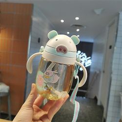 Hmwyv Hmwy-spædbarn Childrens Cute Bite Anti Choke Learning Drinking Cup Child Handle Straw Cup (grøn)