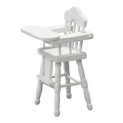 2025 Lasten syöttötuoli Vauvan syöttötuoli Lelut Puinen syöttötuoli Figuuri Vauvan ruokinta syöttötuoli Lelu 1 12 asteikko vauvan syöttötuoli - val...