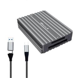 2-in-1 Cfexpress A&B kaksipuolinen kortinlukija Cfexpress-korttisovitin USB3.2 10gbps sopii tietokoneille ja kannettaville tietokoneille Kuten