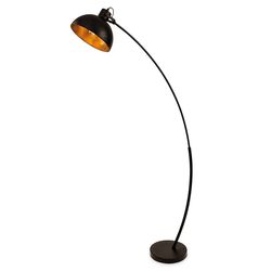 Firstlight Lighting Lotus 1 Lys gulv lys sort med bladguld effekt, E27
