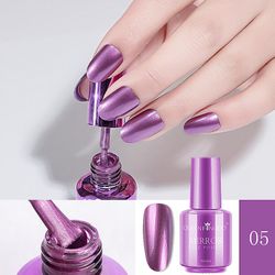 Nail Gel Neglelak Sug af Uv Led Farve Base Top Coat Neglelak Spejl lilla