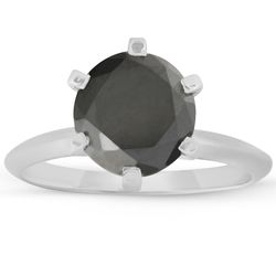 Pompeii3 1 1/4Ct Sort Diamond Solitaire Engagement Ring 10k hvidguld 6