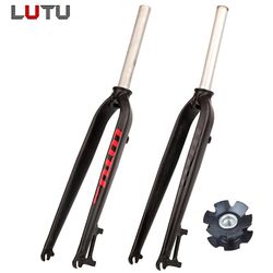 Cumdel LUTU ultralett aluminiumslegering terrengsykkel forgaffel MTB hard gaffel sykkel racing skivebrems gaffel Svart Rød 26