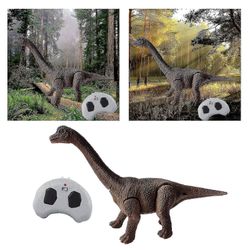 Realistiset lapset Rc Dinosaurus Koulutus Roaring Sounds 360 Rotation Stunt Brachiosaurus