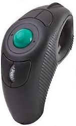 Linkrunning Kannettava sormi kädessä kannettava langaton Ambidextrous-ohjauspallohiiri musta 11*6*5cm