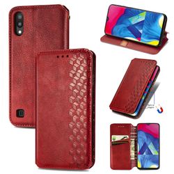 Gangxun Sag til Samsung Galaxy M10 Flip Cover Tegnebog Flip Cover Tegnebog Magnetisk Beskyttende Handytasche sag Etui - Rød