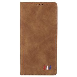 Etui til Samsung Galaxy A22 5g Cover Magnetisk lukning Tegnebog Bog Flip Folio Stand View Læder cover Stødsikker - Brun