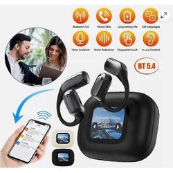 2025 144+ kielen AI-kääntäjän nappikuulokkeet reaaliaikaiset Bluetooth-käännöskuulokkeet -HK614
