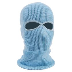 2 hul Balaclava hætte Cap Ski Vinter Fuld ansigtsmaske Hue Taktisk Hat Blå