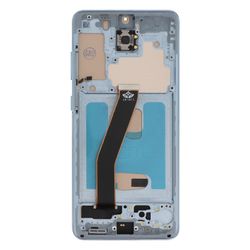Clappio Täydellinen kokoonpano S20 LCD-näytölle + kosketusnäytölle ja kotelolle Bleu Pâle