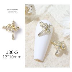 Manicure Zircon smykker søm kæde vedhæng med metal diamant 1865