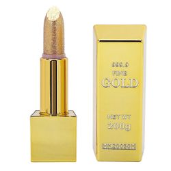 Unbrand Sparkle huulipuna Gold Bar Design Vedenpitävä Pitkäkestoinen Kosteuttava Sileä huulimeikki Kosmetiikka 3.5g A
