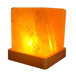 Langaton luonnollinen Himalajan suolalamppu vuorikristalli ladattava kaukosäädin koristeellinen lahja ystävälle