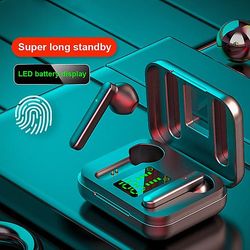 2021 Nyt 9d Hifi Bluetooth 5.1 Cvc8.0 Støjreduktion Stereo Trådløst Tws Bluetooth-headset Led Display Fingeraftryk Touch Headset Vandtæt dobbelt hoved
