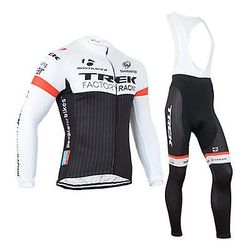 mickcara 2015Trek mustavalkoinen Trek ratsastusvaatteet Pitkähihainen vyöpuku Polkupyörä Urheilu Nopeat vaatteet tukkumyynti 3xl