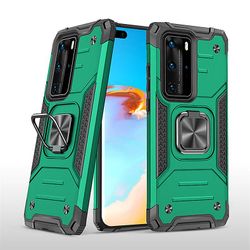 Stødsikker rustningskasse til huawei y8s/y9 2019 med støttefod all inclusive cover mørkegrøn rpc1085