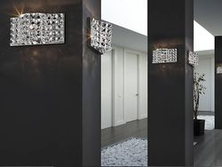 Schuller Lighting Onda Krystal væg lampe Krom, G9