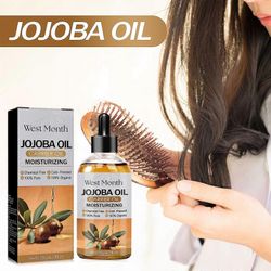 Orgaaninen jojobaöljy, ensiluokkainen öljy iholle ja hiuksille, vegaaninen ja puhdas jojobaöljy luomukylmäpuristettu puhdistamaton jojobaöljy hiust...