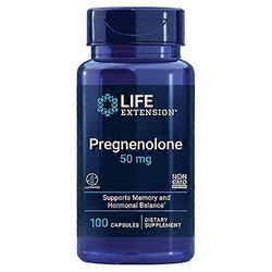 Life Extension Elämän pidentäminen Pregnenolone 50mg 100 kapselia